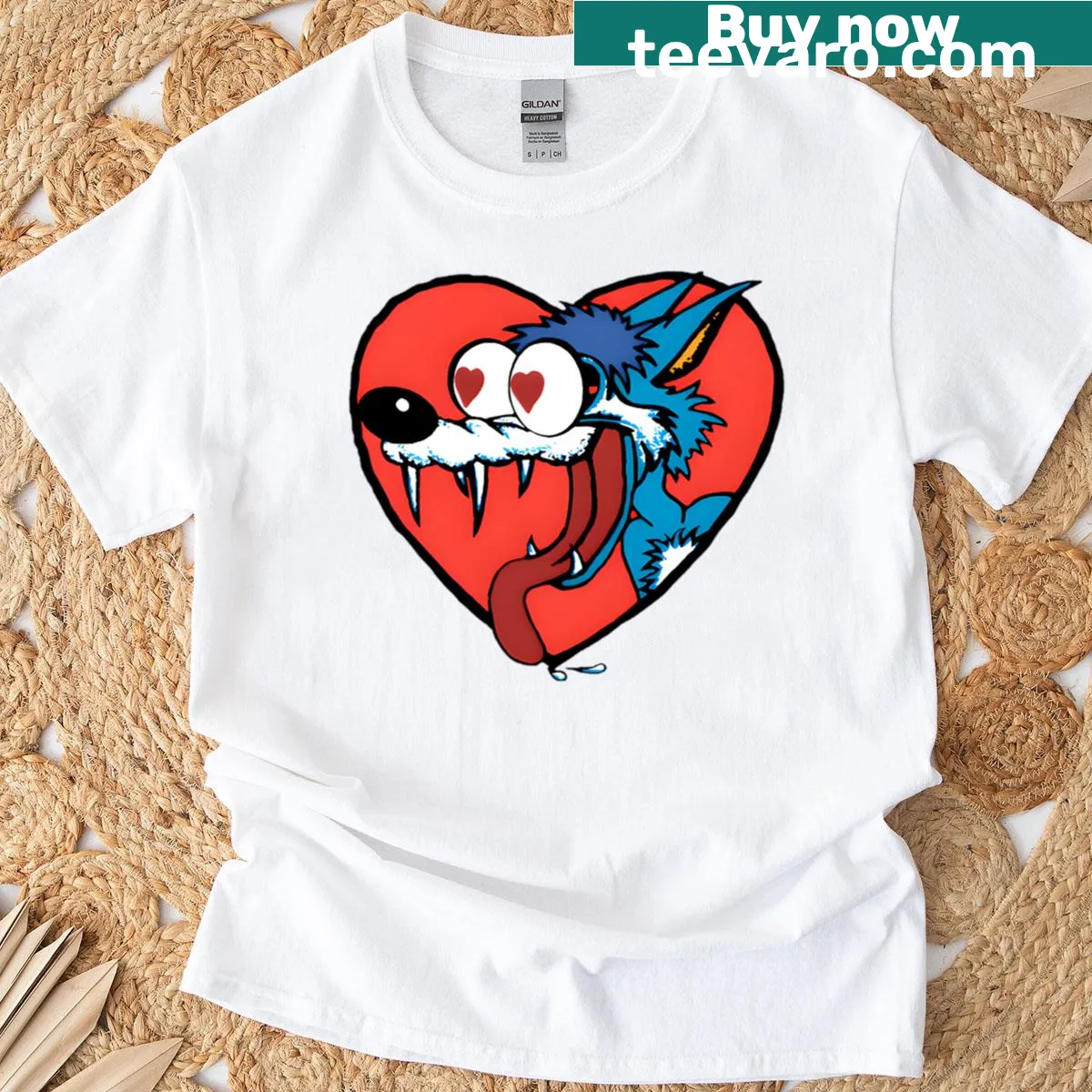 Soundwave design inspired by animal sounds on a music t-shirt — on a men's t-shirt