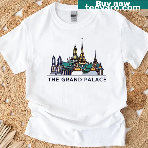 Illustrated Grand Palace T-shirt depicting architectural elegance