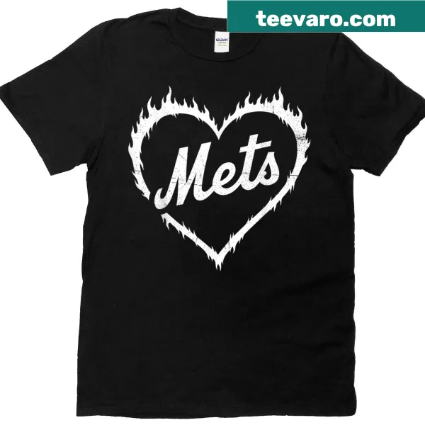 Vintage throwback t-shirt with heart motif and retro typography