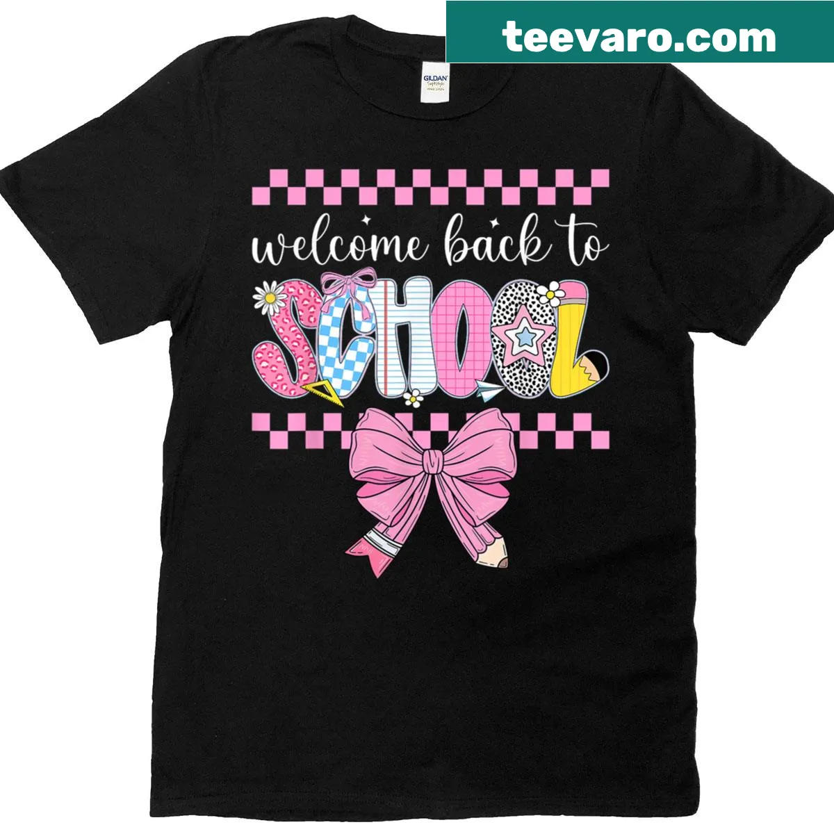 Cute pencil illustration on a T-shirt for teachers for the first day. — on a men's t-shirt