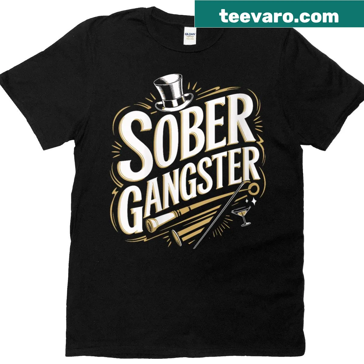 Sarcastic t-shirt about sobriety for women — on a men's t-shirt