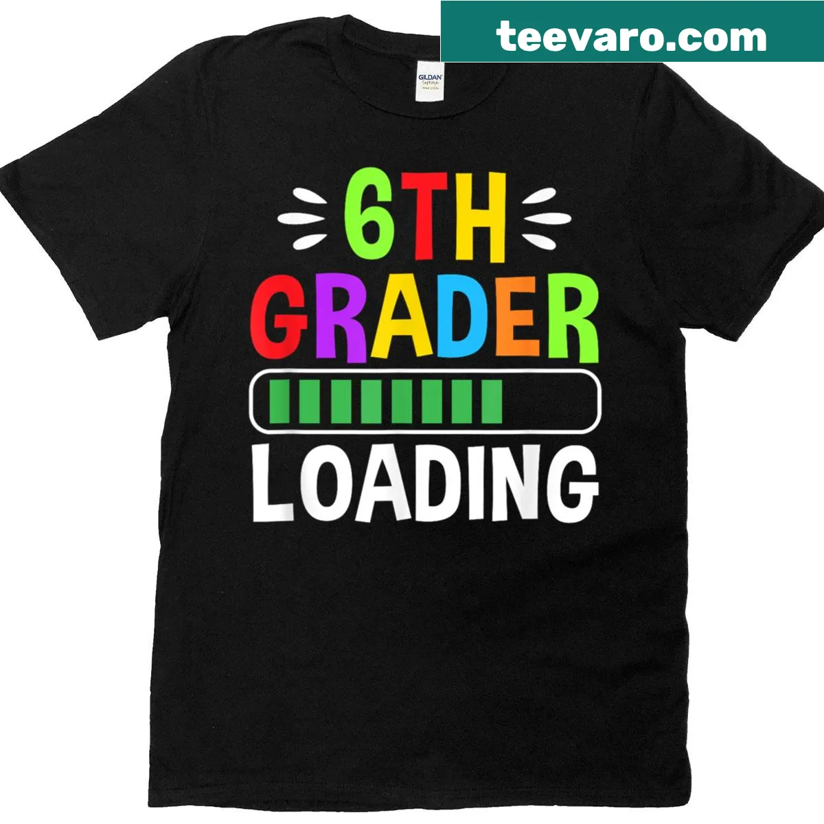 Playful back to school t-shirt for sixth graders — on a men's t-shirt