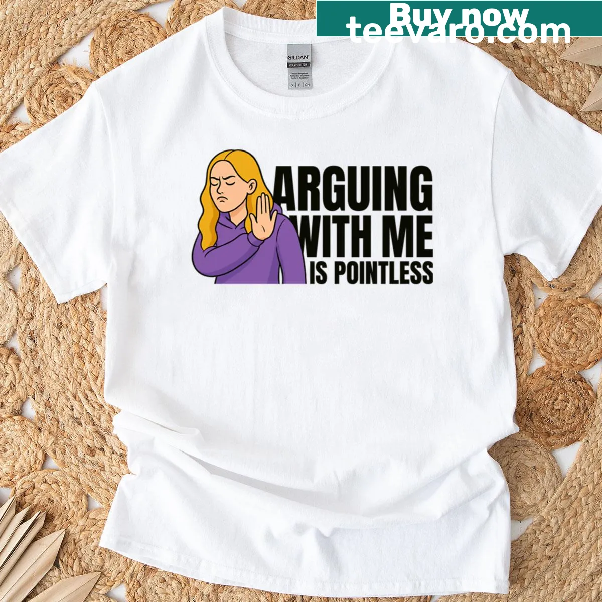Bold T-shirt with a strong woman statement — on a men's t-shirt