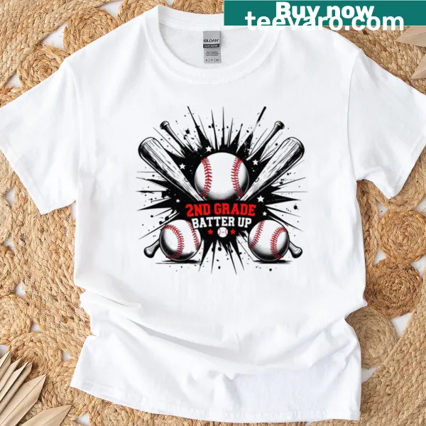 Playful baseball-themed back-to-school T-shirt for kids