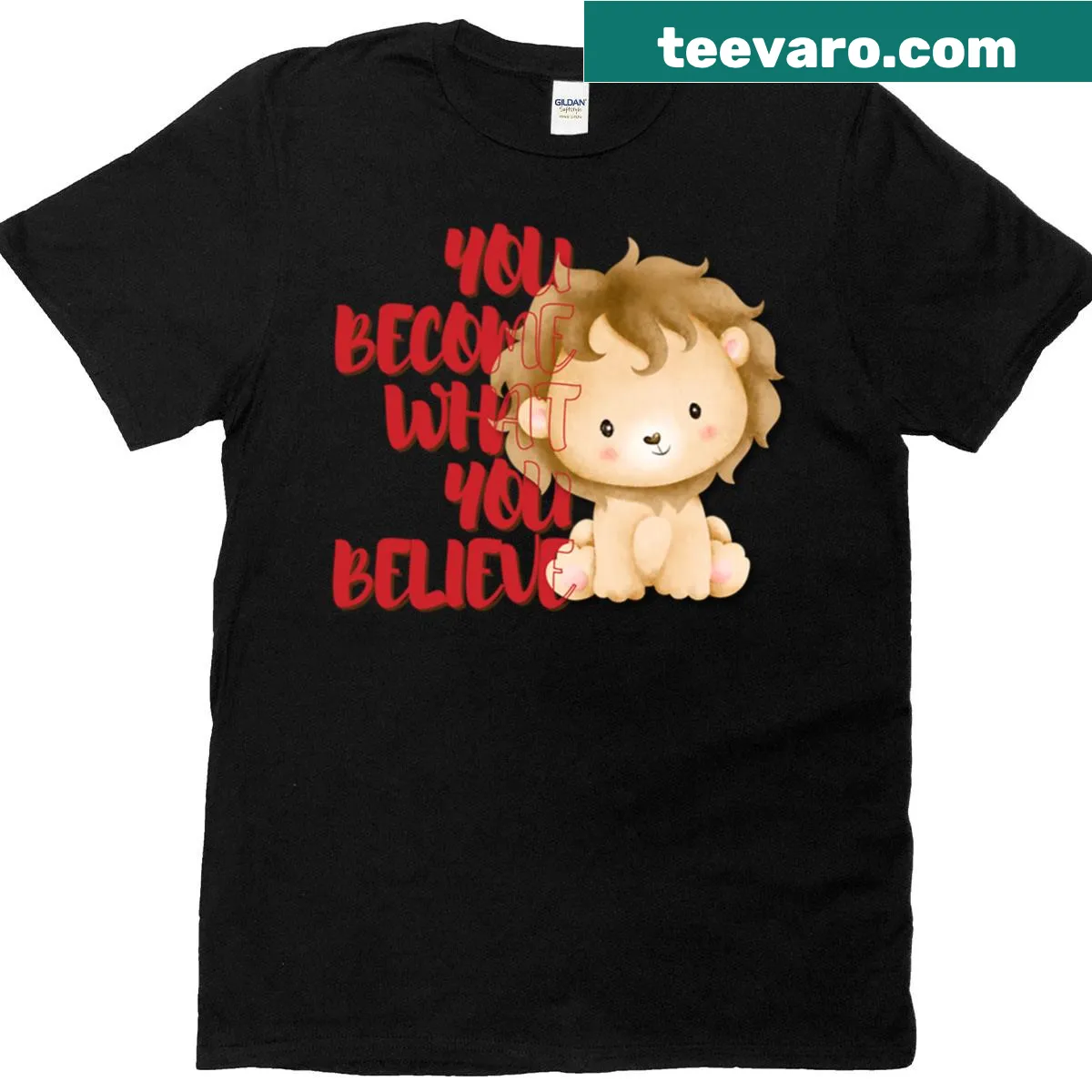 Inspirational lion graphic on a T-shirt for kids — on a men's t-shirt