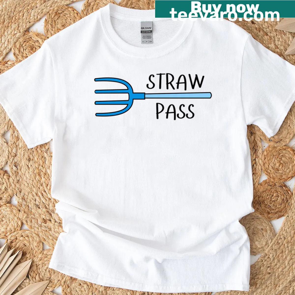 Blood On The Clocktower t-shirt with farmer-themed typography — on a men's t-shirt