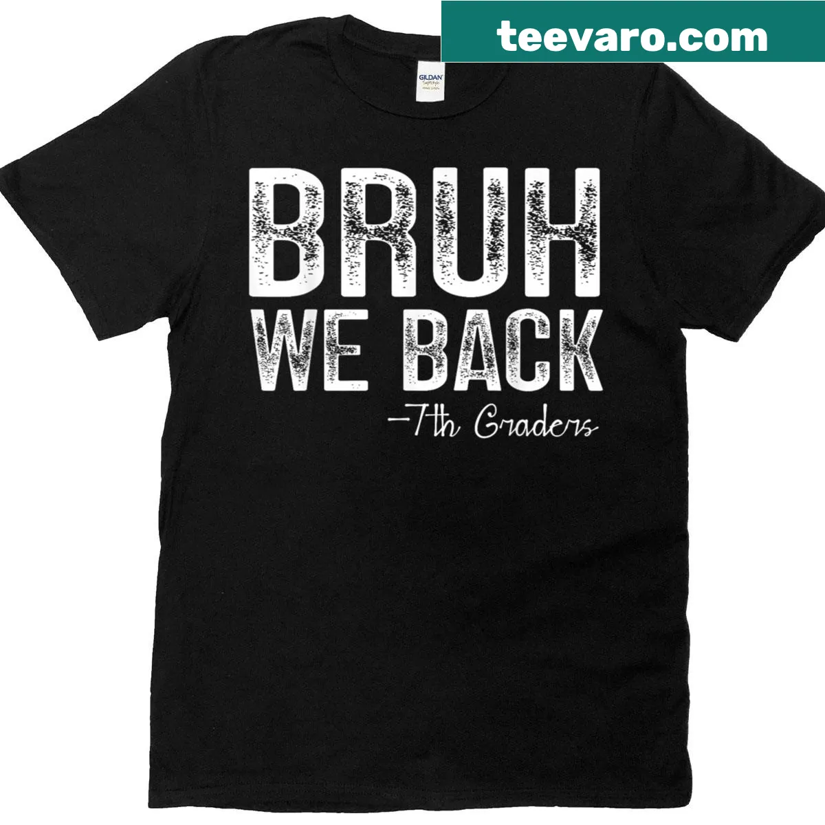 Trendy shirt for girls with bow and 7th grade graphic. — on a men's t-shirt