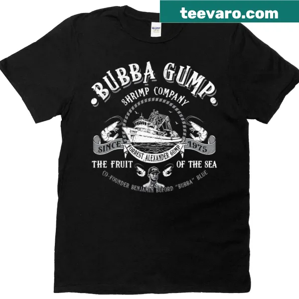 Playful Bubba Gump Shrimp Co typography T-shirt