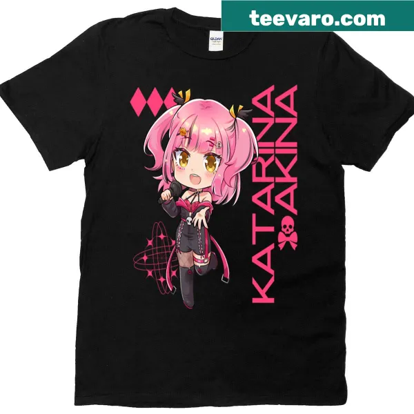 Chibi graphic t-shirt featuring Katarina from animated tales