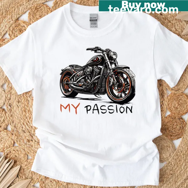 T-shirt with customizable motorcycle rider illustration
