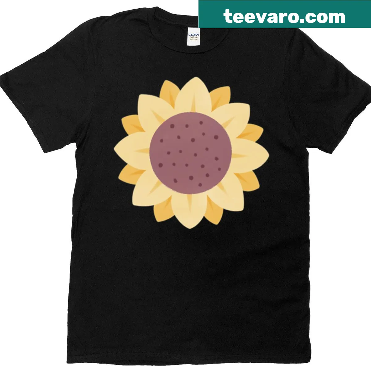 Illustration of a sunflower on a cute t-shirt — on a men's t-shirt