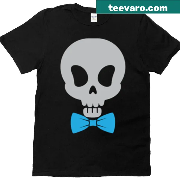 Stylish skull wearing a bowtie illustration