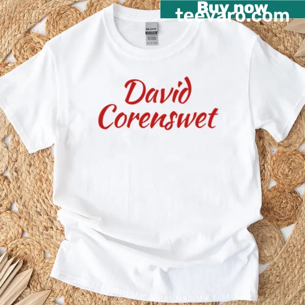 Minimalist typography design featuring David Corenswet's name