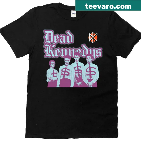 Illustrated Dead Kennedys T-shirt celebrating American punk rock