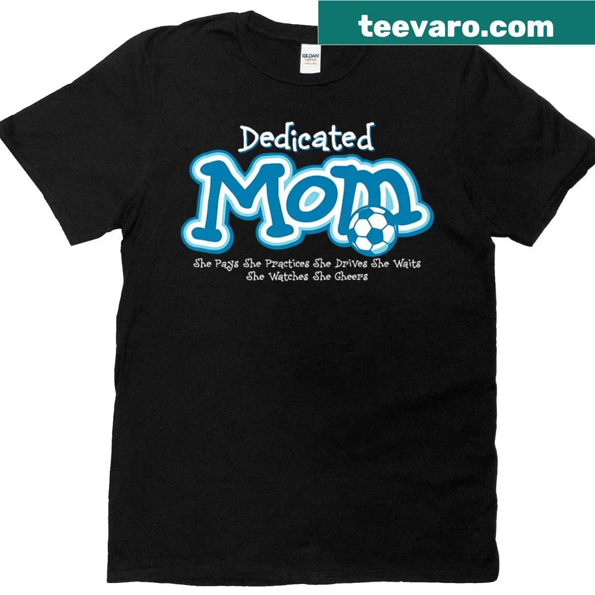Soccer mom t-shirt with fun illustration and message — on a men's t-shirt