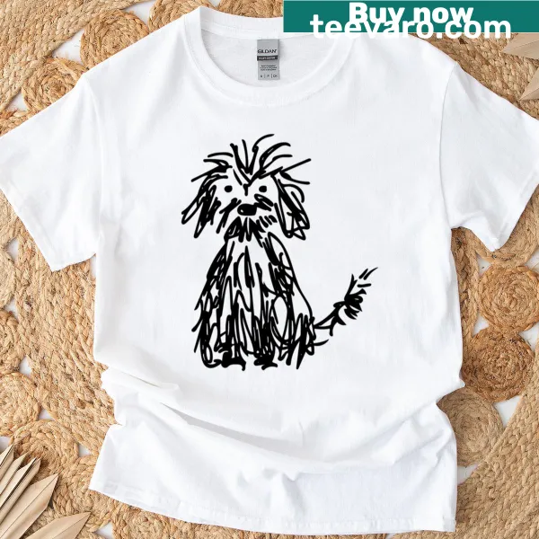 Playful dog illustration on a T-shirt for dog lovers