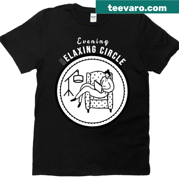 T-shirt with an illustration of cozy reading in the evening