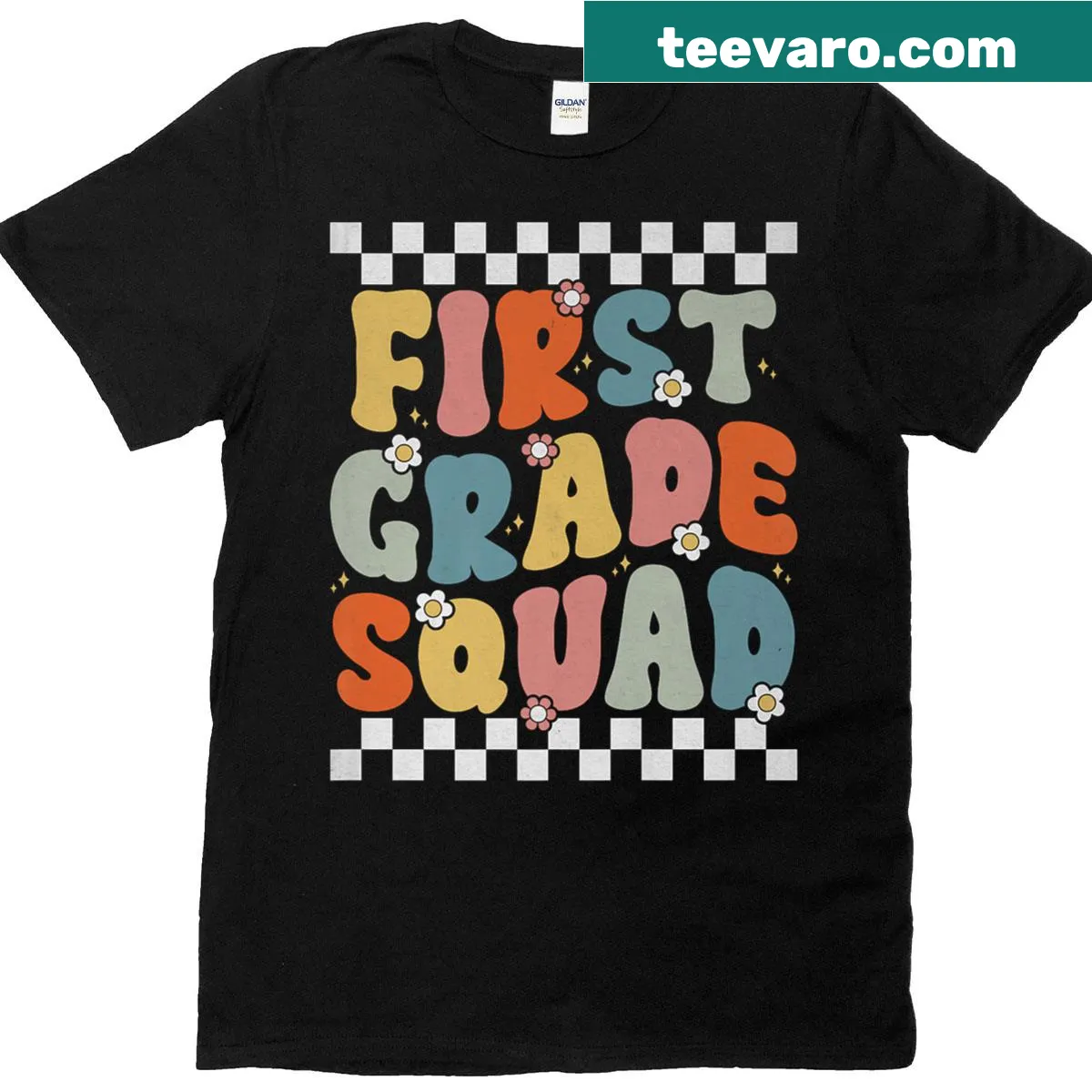 First Grade Squad t-shirt for teachers and students — on a men's t-shirt