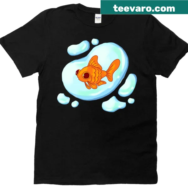 Playful T-shirt with a fish and bubble design for kids.