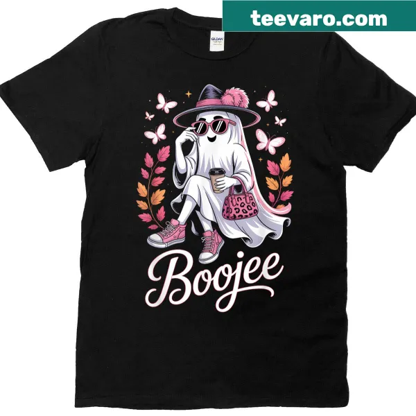 Stylish Halloween t-shirt with a humorous ghost design