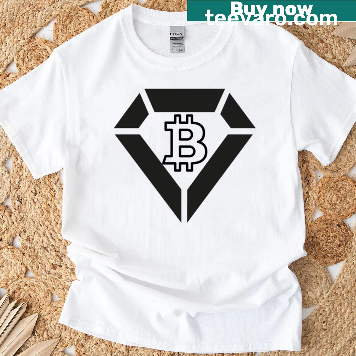Cryptocurrency trading themed t-shirt for Bitcoin enthusiasts — on a men's t-shirt