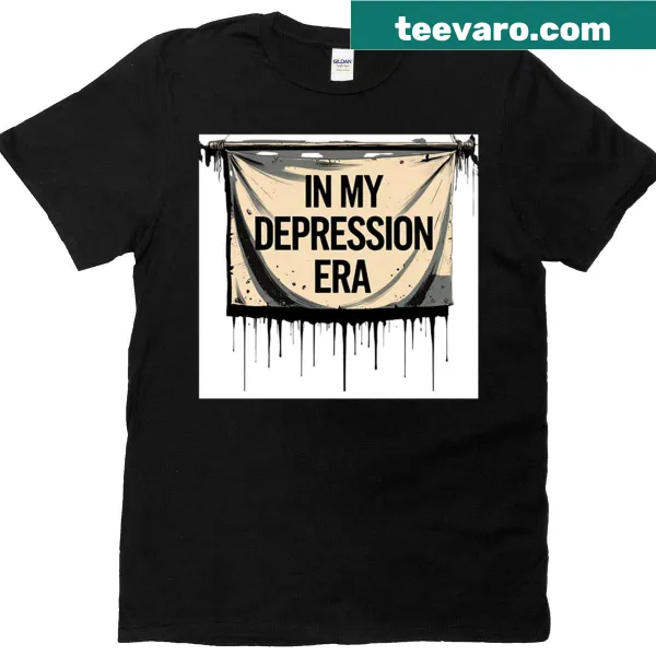 Great Depression themed T-shirt featuring historical imagery