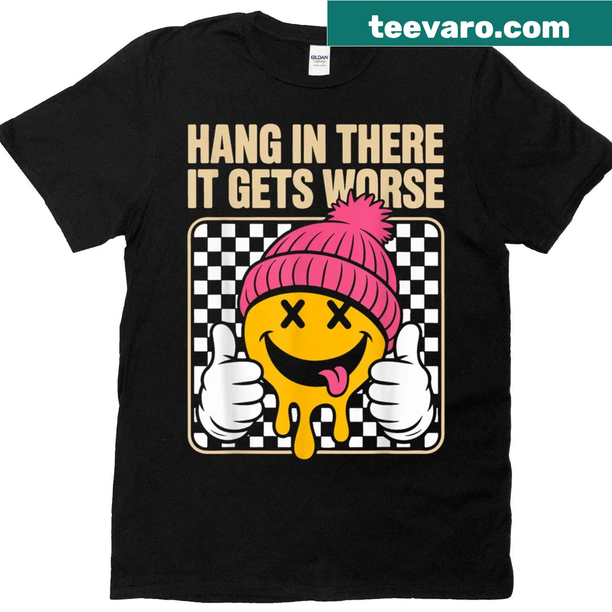 Funny graphic about anxiety and existential dread — on a men's t-shirt