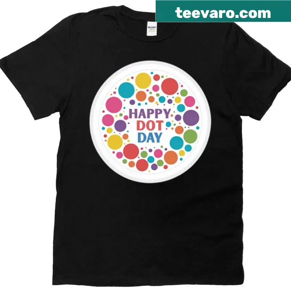 Happy Dot Day text design t-shirt