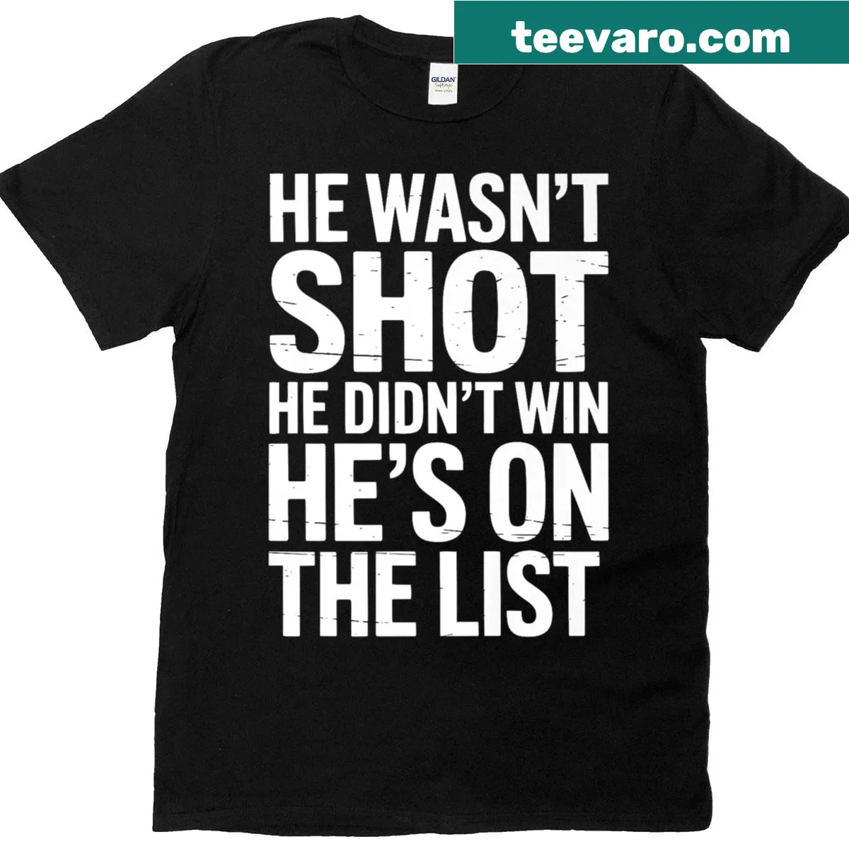 Witty T-shirt with the phrase about life's unpredictability — on a men's t-shirt