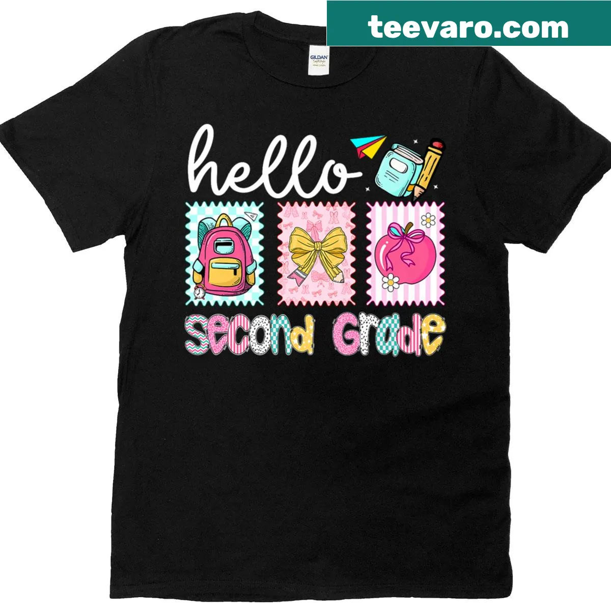 Back-to-school T-shirt for teachers featuring a friendly graphic — on a men's t-shirt