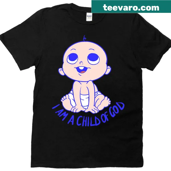 Christian T-shirt with child illustration and faith message.