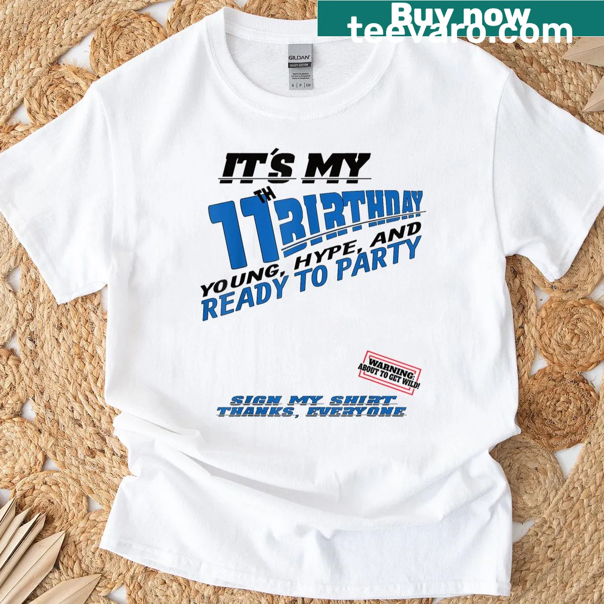 Birthday shirt for boys, featuring 'Sign My Bday' graphic — on a men's t-shirt