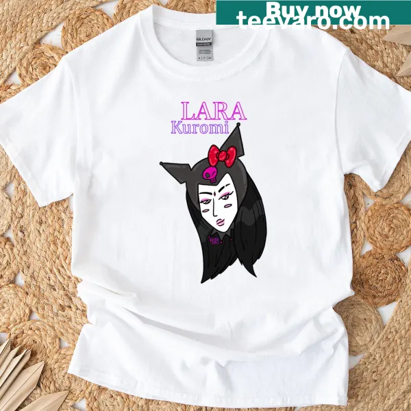 Cute illustration of Lara Kuromi on a t-shirt