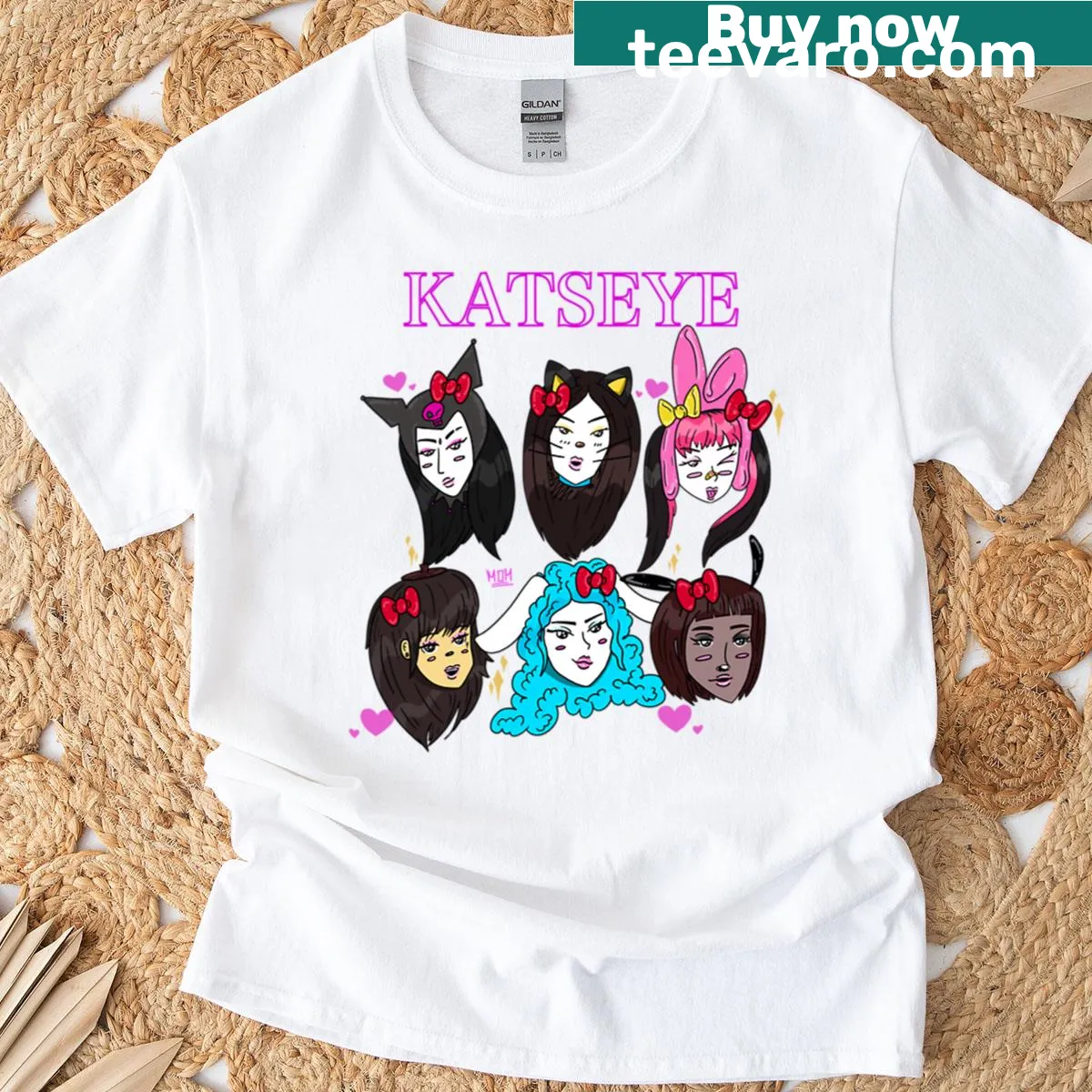 Endearing Sanrio characters graphic on a T-shirt — on a men's t-shirt