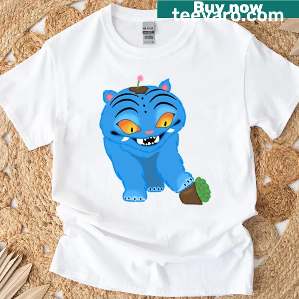 Tiger design mixed with K-pop elements on a T-shirt
