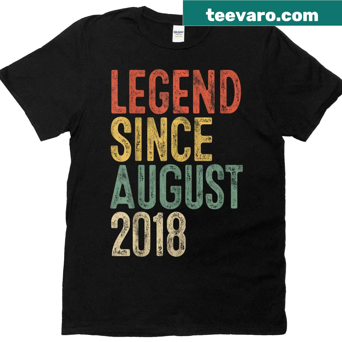Kids T-shirt featuring the word 'Legend' for 7th birthday celebration — on a men's t-shirt