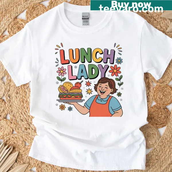 Typographic design celebrating lunch ladies in school
