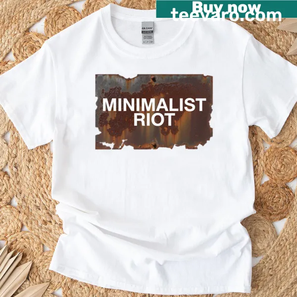 Bold typography design featuring the word 'Riot' on a minimalist t-shirt.