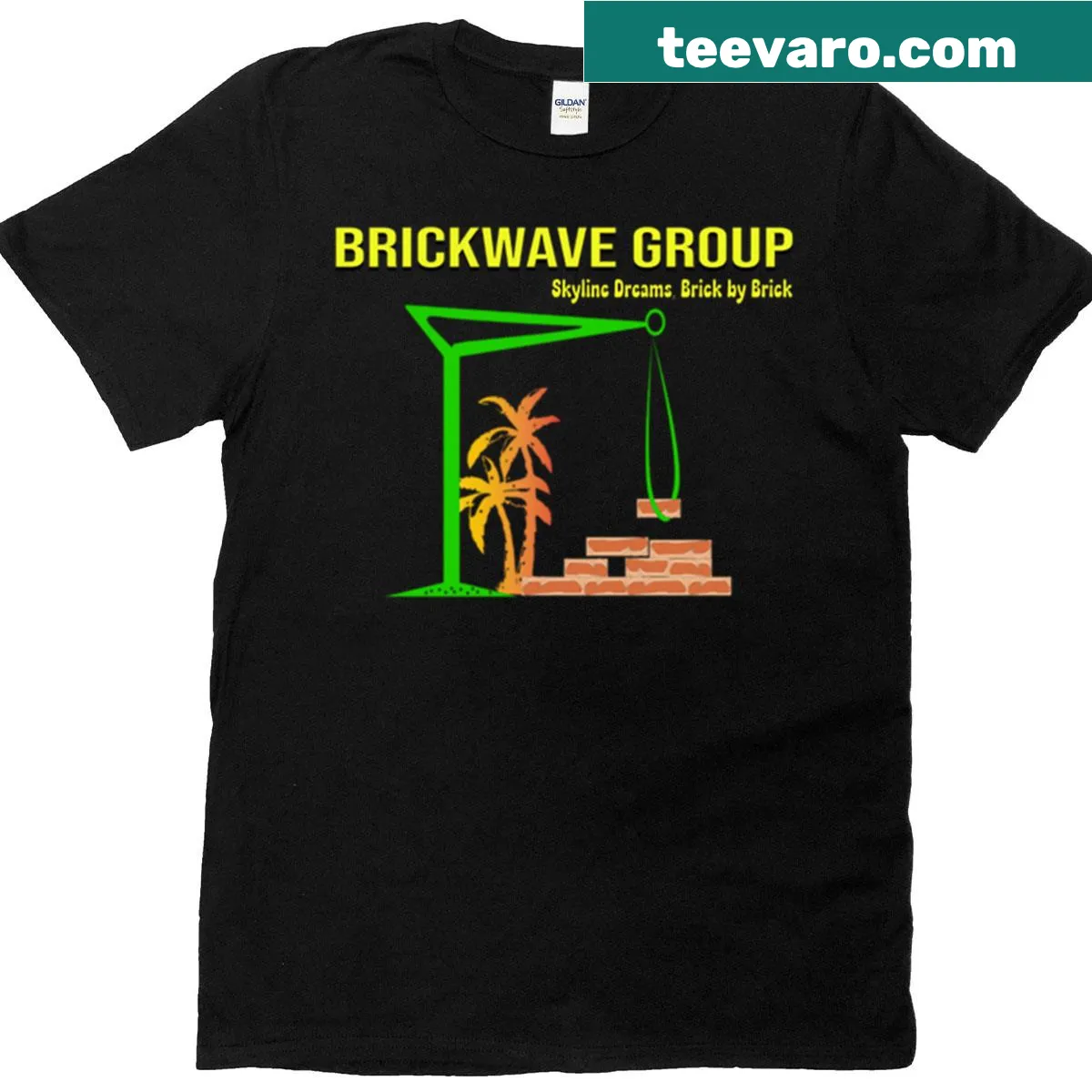 Illustrative T-shirt featuring 'My Office In Miami' theme. — on a men's t-shirt