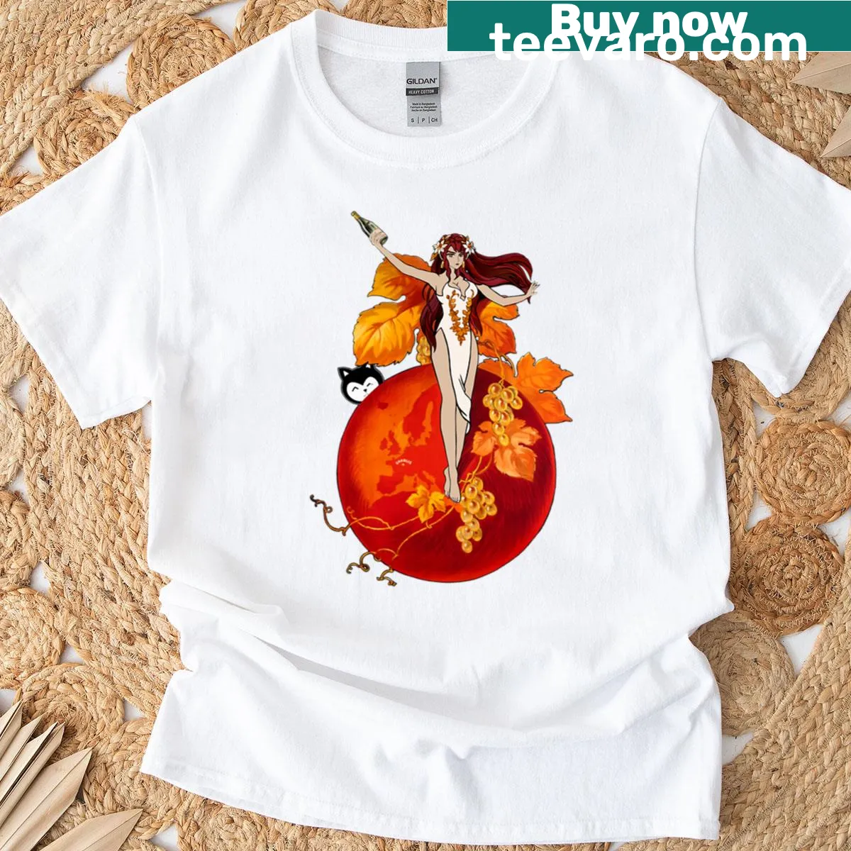 Illustrated Queen Beryl t-shirt for fantasy fans — on a men's t-shirt