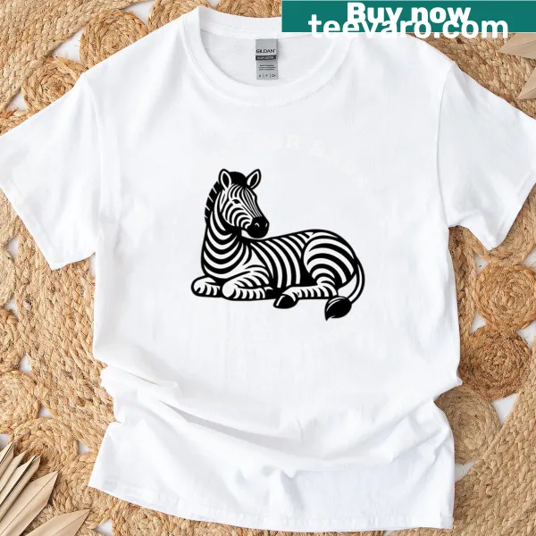 T-shirt with a zebra design symbolizing rare disease awareness