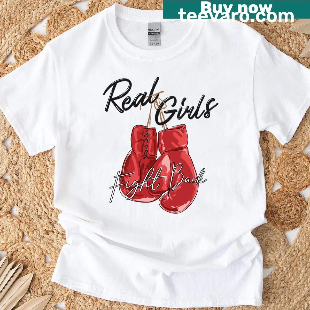 T-shirt with the empowering phrase Real Girls Fight Back — on a men's t-shirt