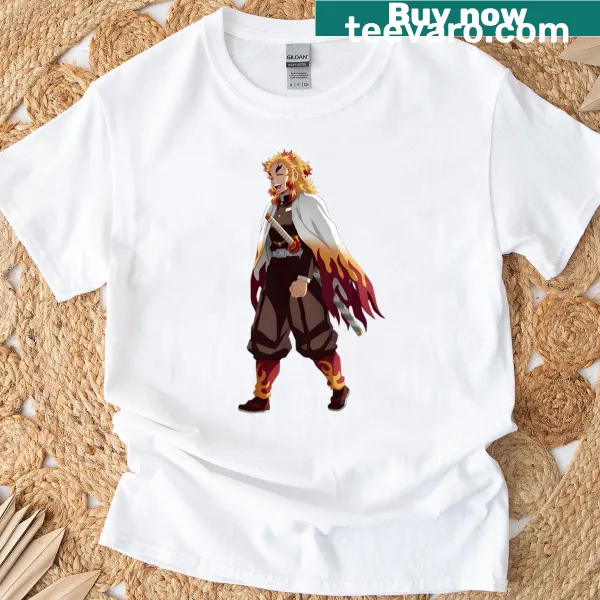 Illustrated Rengoku t-shirt for anime fans
