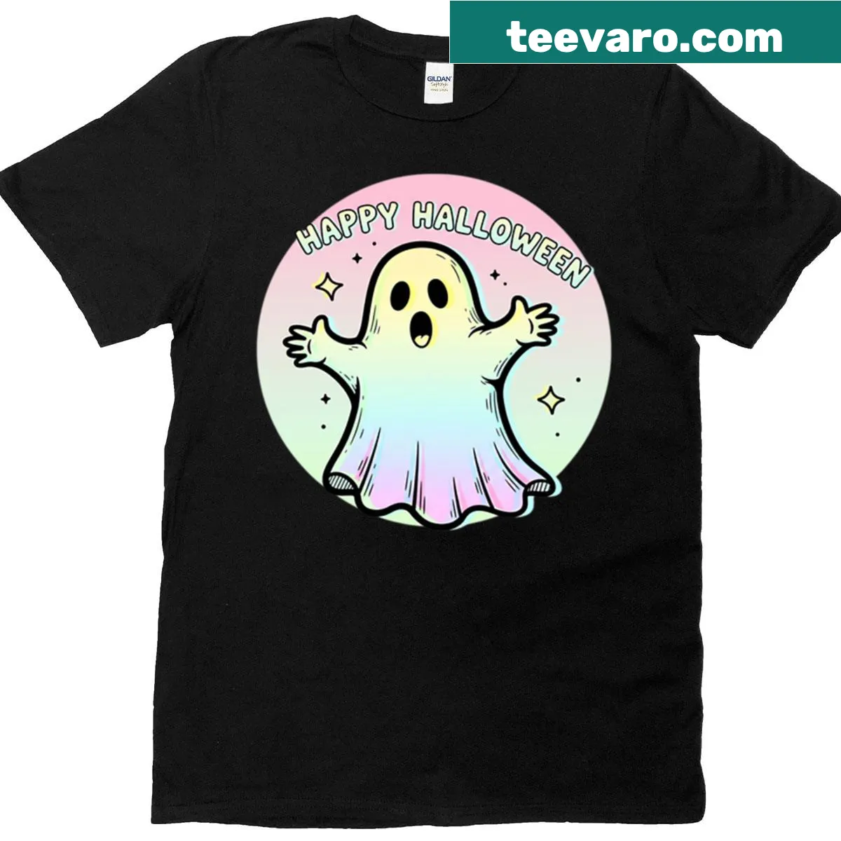 Vintage-inspired Halloween T-shirt with spooky graphic elements. — on a men's t-shirt