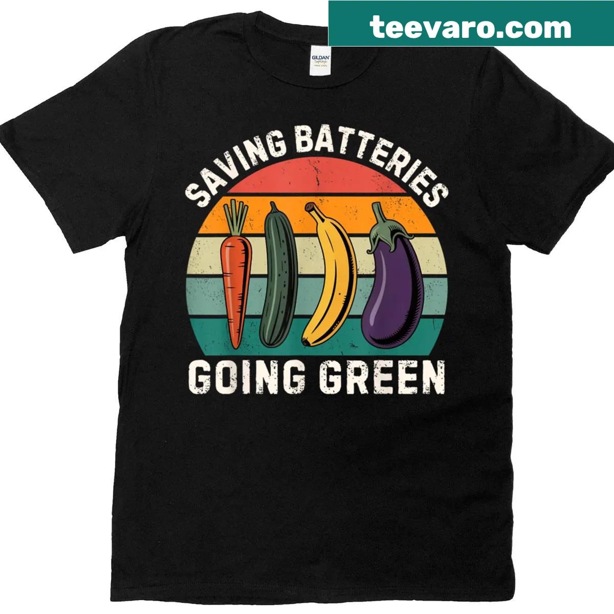 Funny eco-conscious shirt with a cheeky slogan about going green — on a men's t-shirt