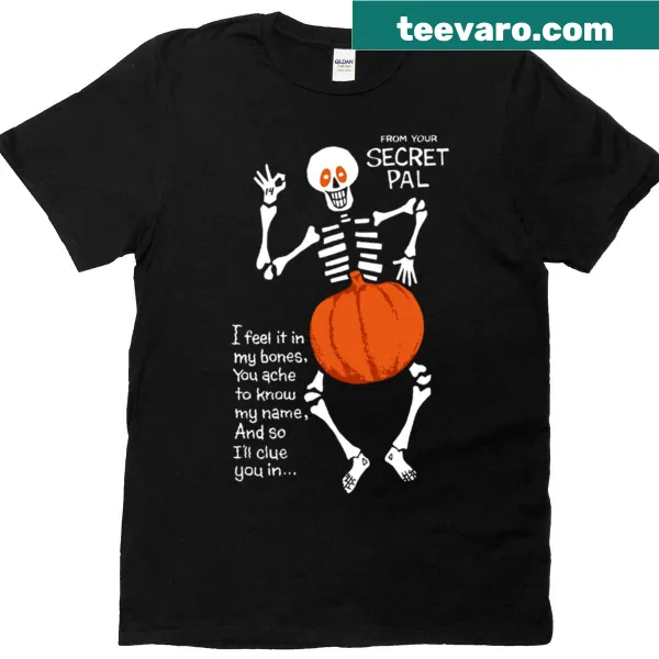Zodiac T-shirt featuring a skeleton greeting card design