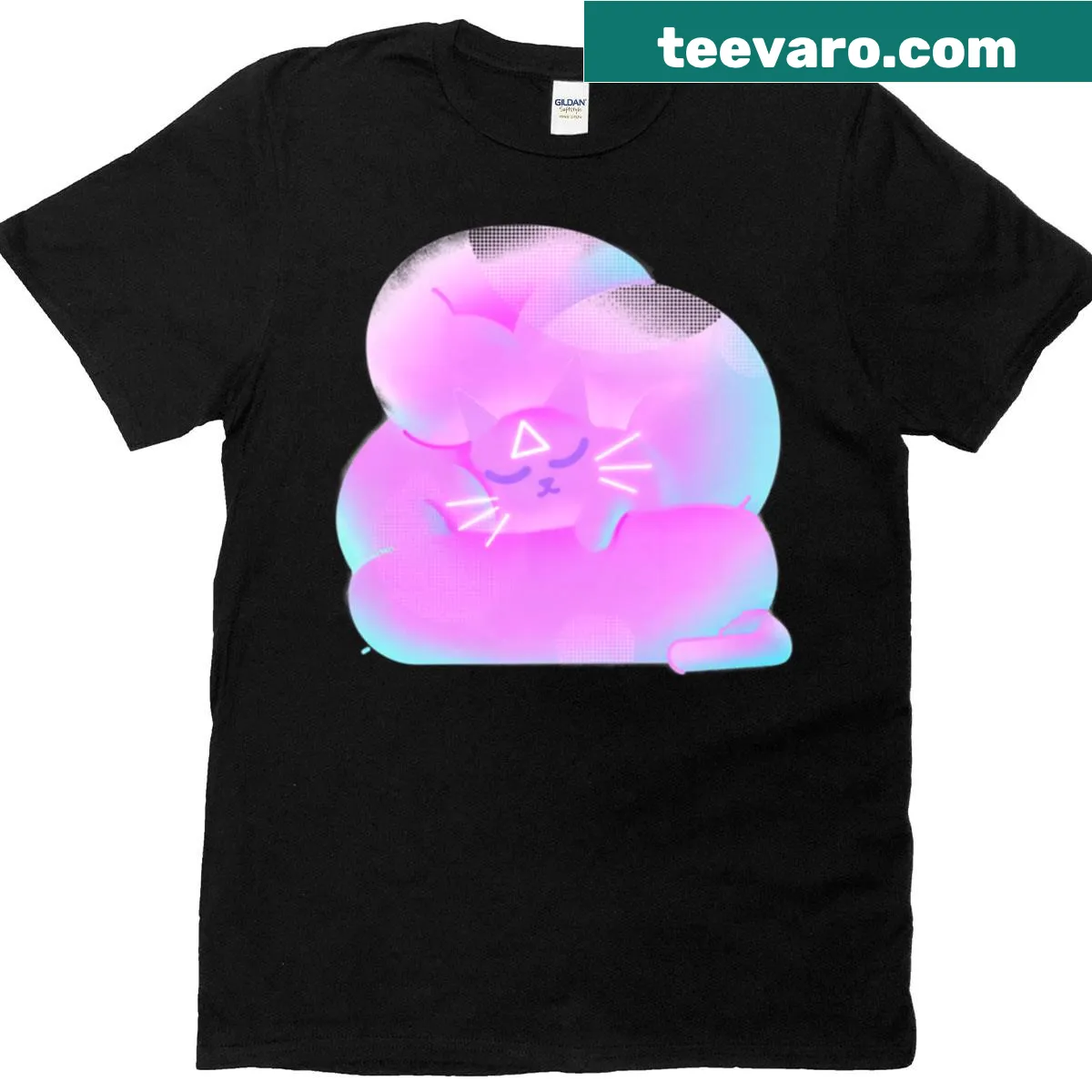 Illustration of a sleeping cosmic creature on a T-shirt — on a men's t-shirt