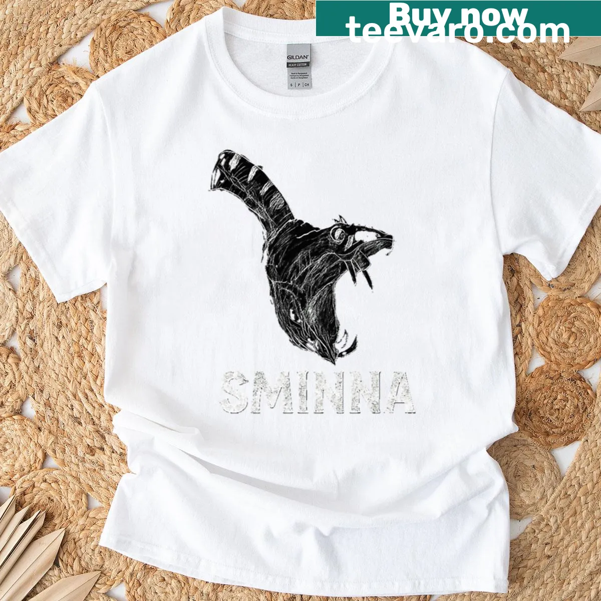 Gothic snake artwork on a t-shirt — on a men's t-shirt