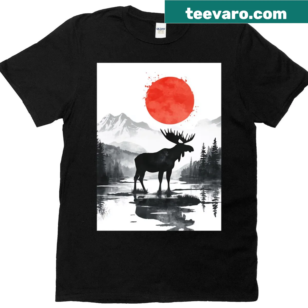 Minimalist t-shirt with the phrase 'Solitary Moment' in simple typography — on a men's t-shirt