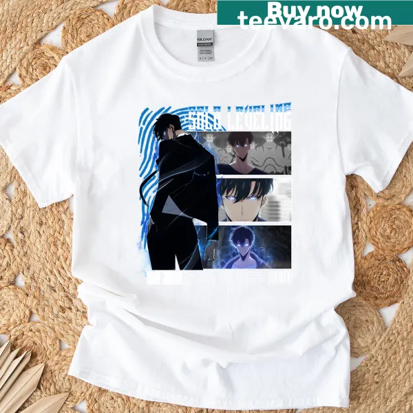 Illustration of Sung Jinwoo from Solo Leveling t-shirt